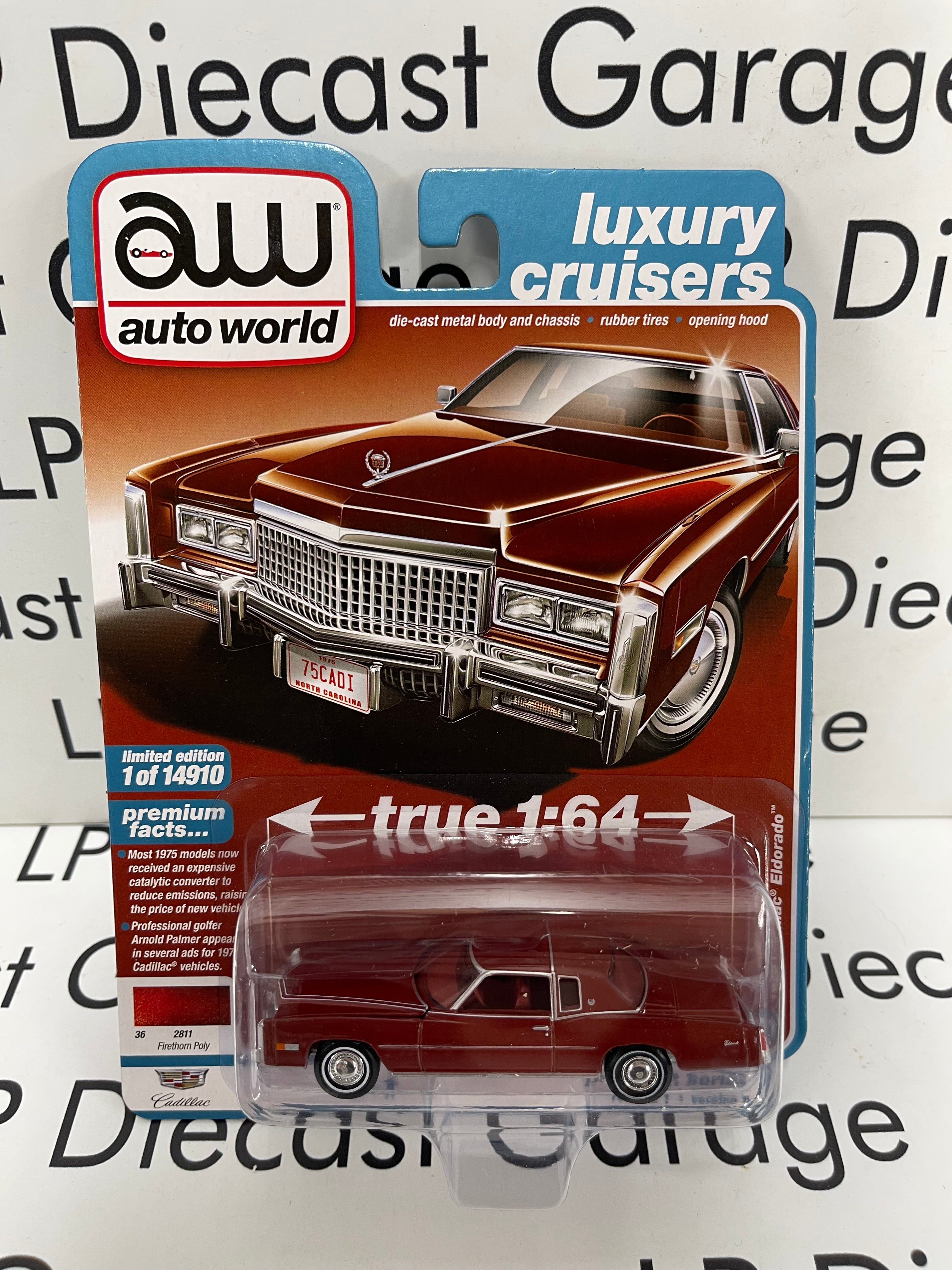 Auto World 1:64 1975 Cadillac Eldorado white hotsell lightning chase rare