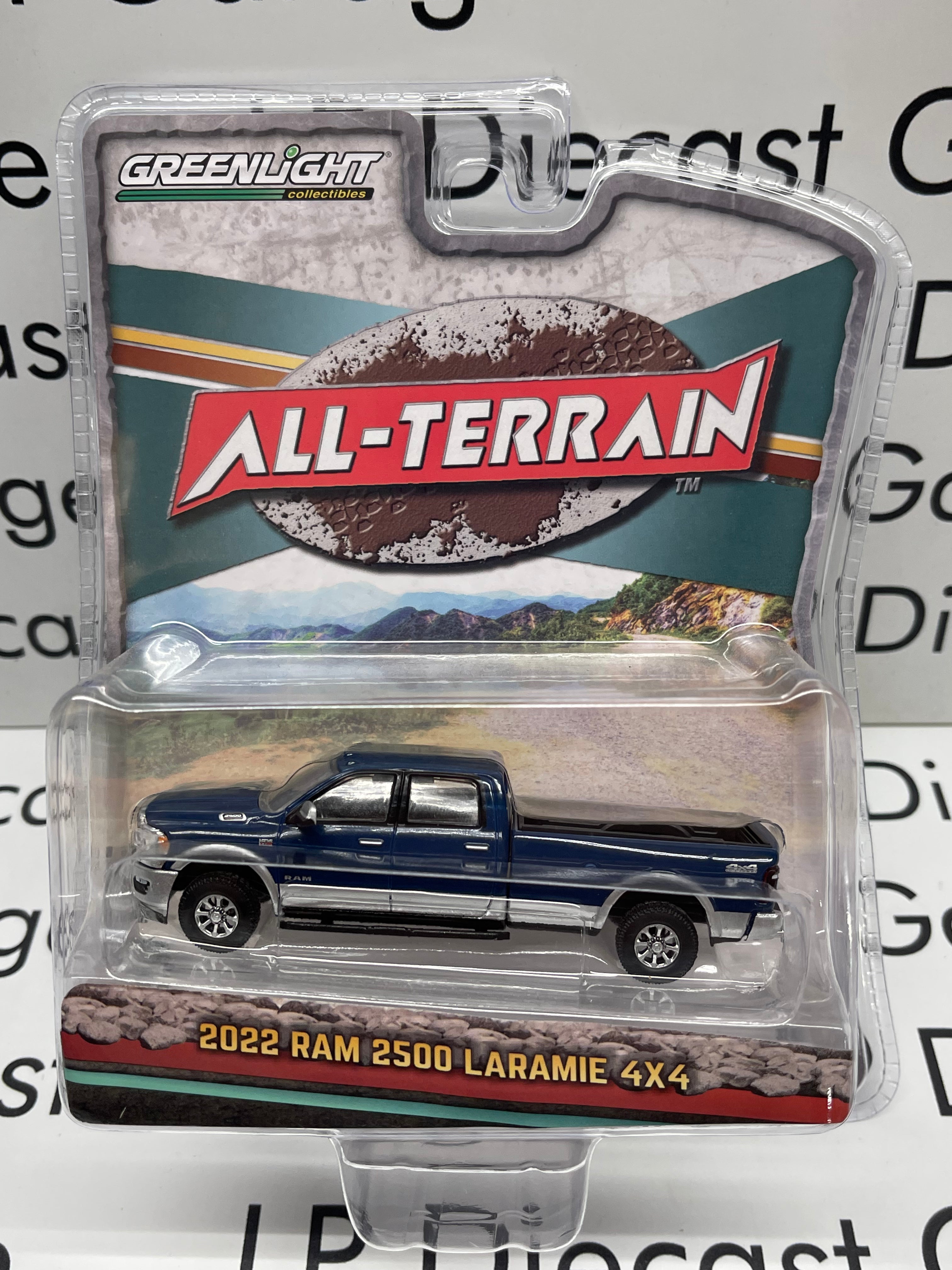 Greenlight Collectibles 1/64 2022 Ram Laramie 4x4, Patriot Blue & Silver,  All-Terrain Series 14, 35250-F