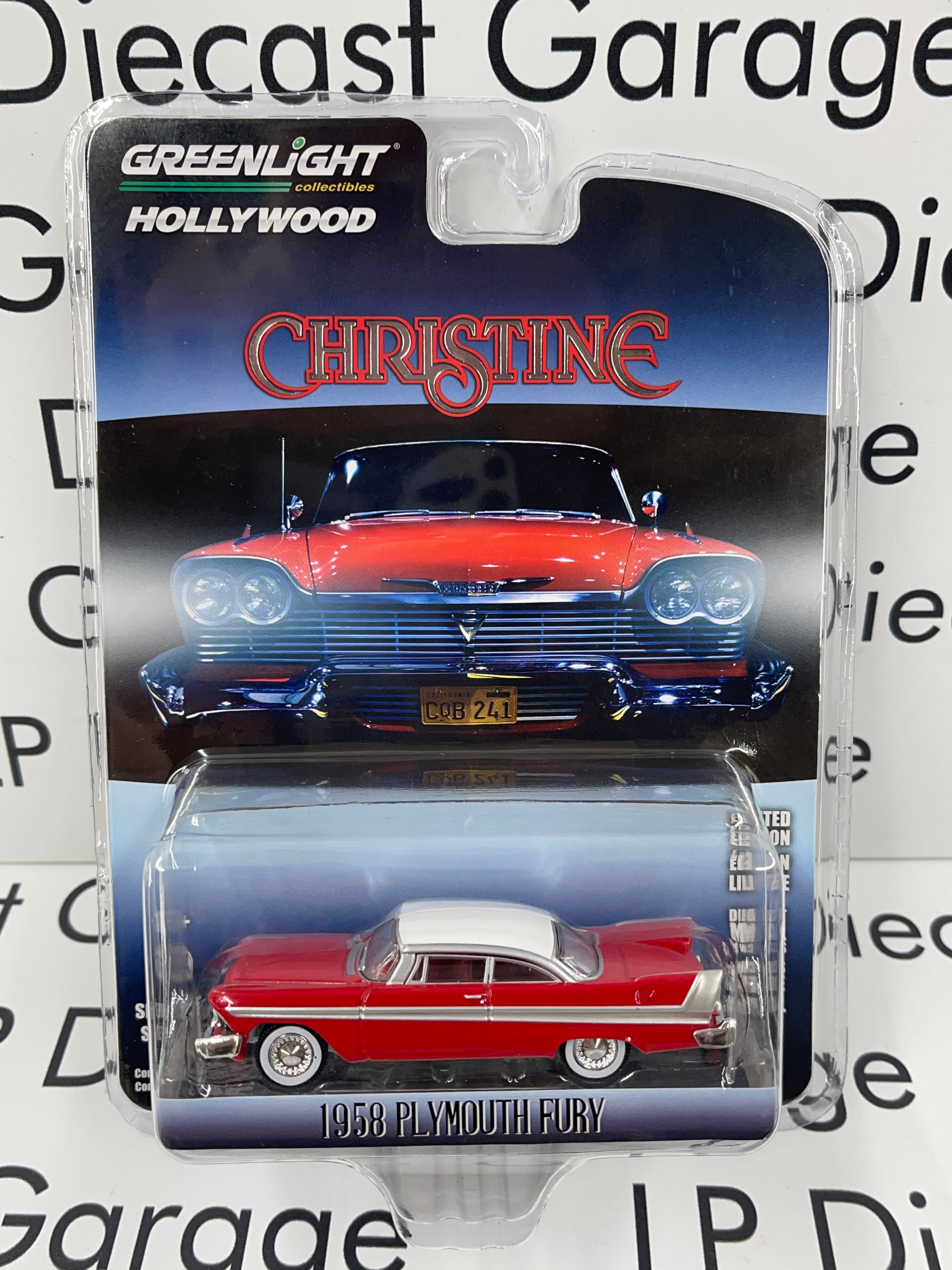 GREENLIGHT 1958 Plymouth Fury Christine Movie Car 1 64 Diecast LP Diecast Garage