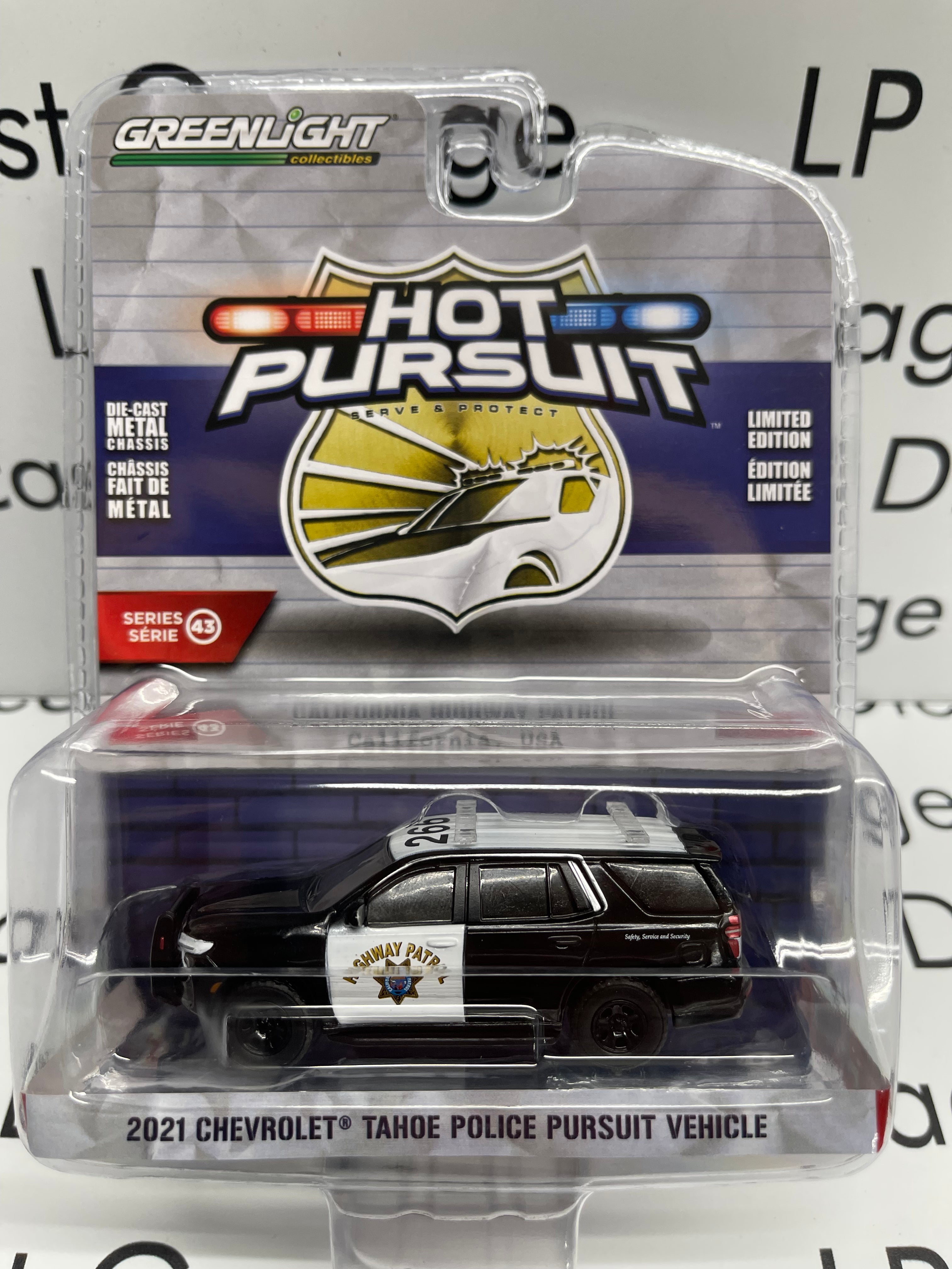 GREENLIGHT 2021 Chevrolet Tahoe Police Pursuit California Highway Patrol  1:64 Diecast