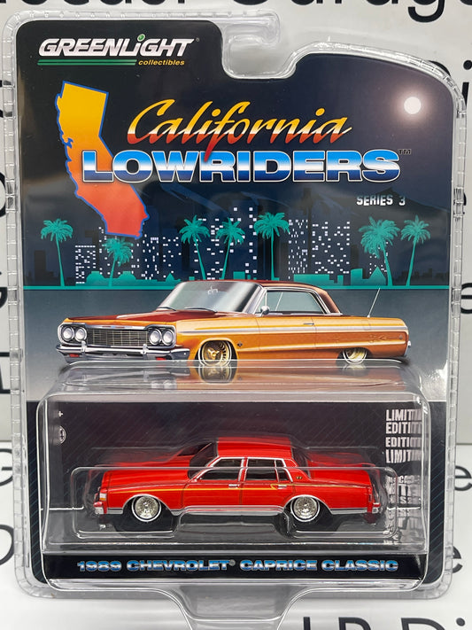 GREENLIGHT California Lowriders Series 3 1989 Chevrolet Caprice Classic Red 1:64 Diecast