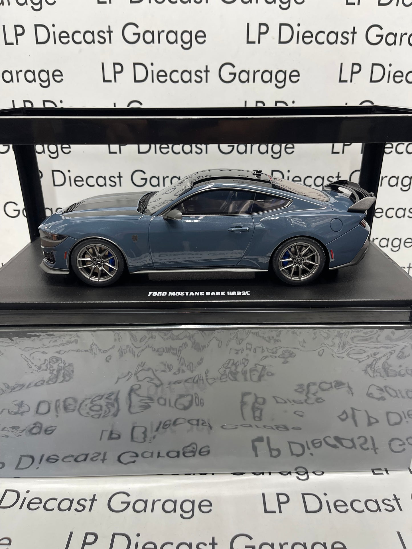 GT Spirit 2024 Ford Mustang Dark Horse Vapor Blue 1:18 Scale Resin NOT Diecast GT454