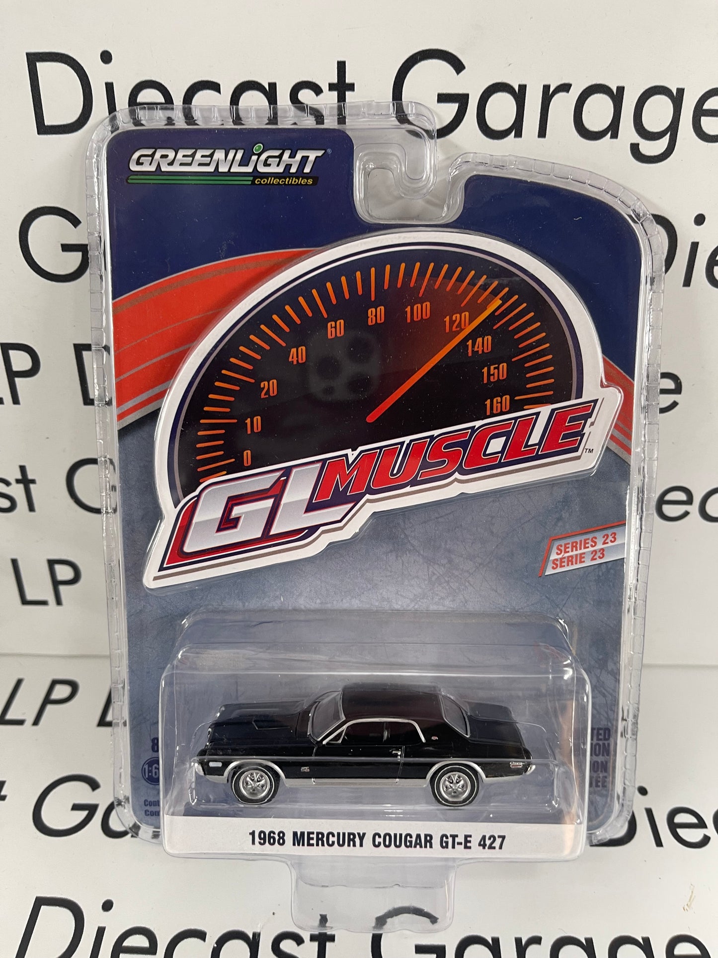 GREENLIGHT 1968 Mercury Cougar GT-E 427 Black GL Muscle 1:64 Diecast