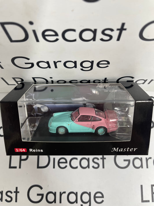 MASTER Porsche 930 911 Turbo Black Bird Pink/Blue 90's Theme 1:64 Diecast