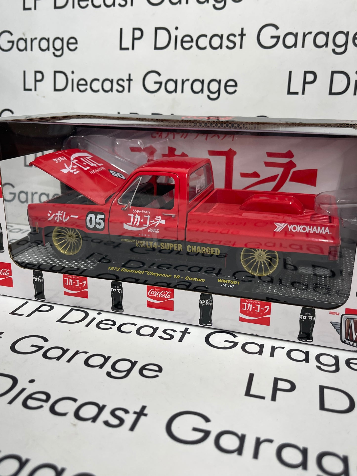 M2 Machines 1973 Chevrolet Cheyenne 10 Custom LT4 Supercharged Japan 1:24 Diecast Coca Cola