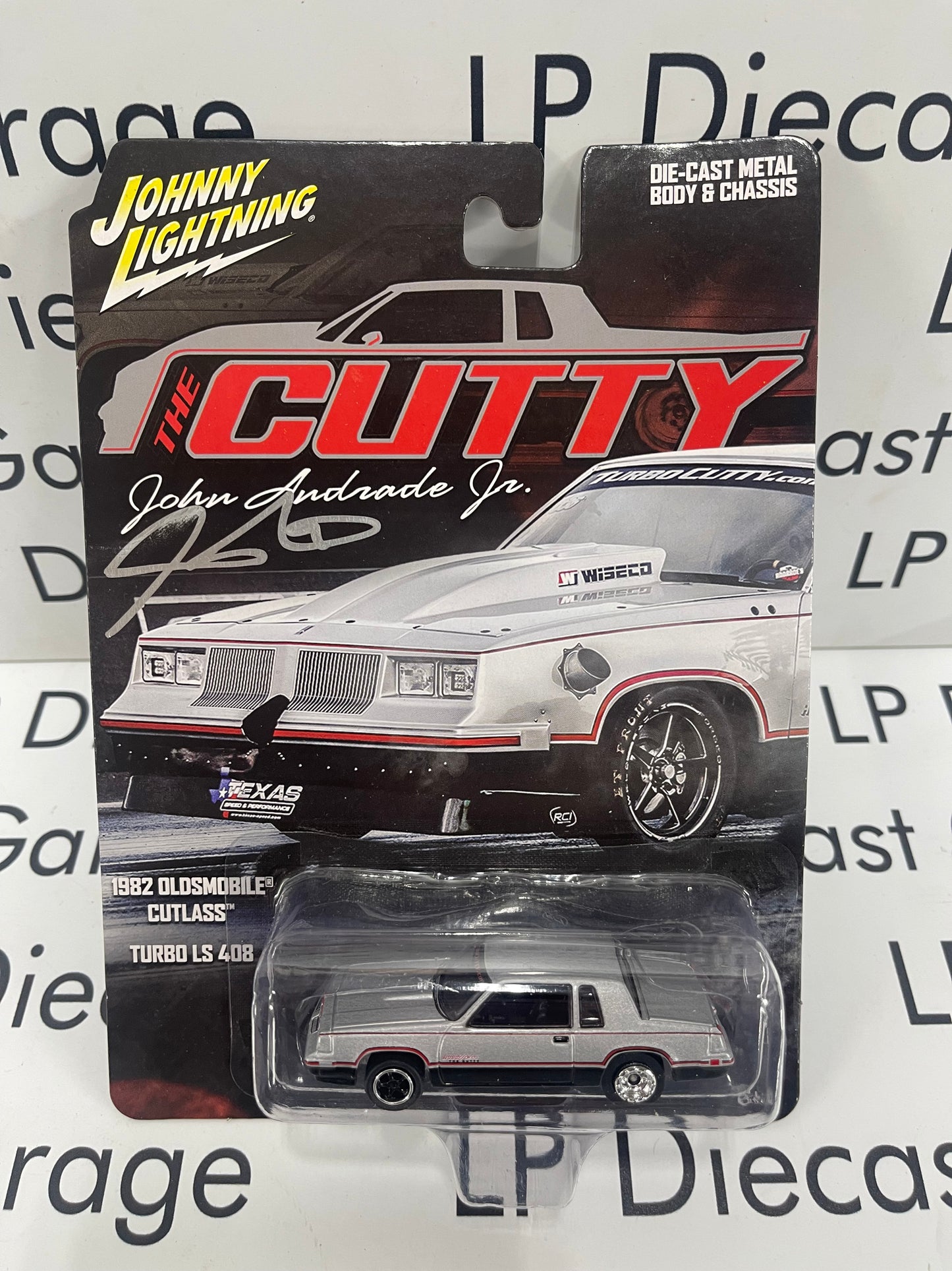 JOHNNY LIGHTNING *AUTOGRAPHED* 1982 Oldsmobile Cutlass Turbo LS 408 The Cutty John Andrade Jr. Street Outlaws 1:64 Diecast