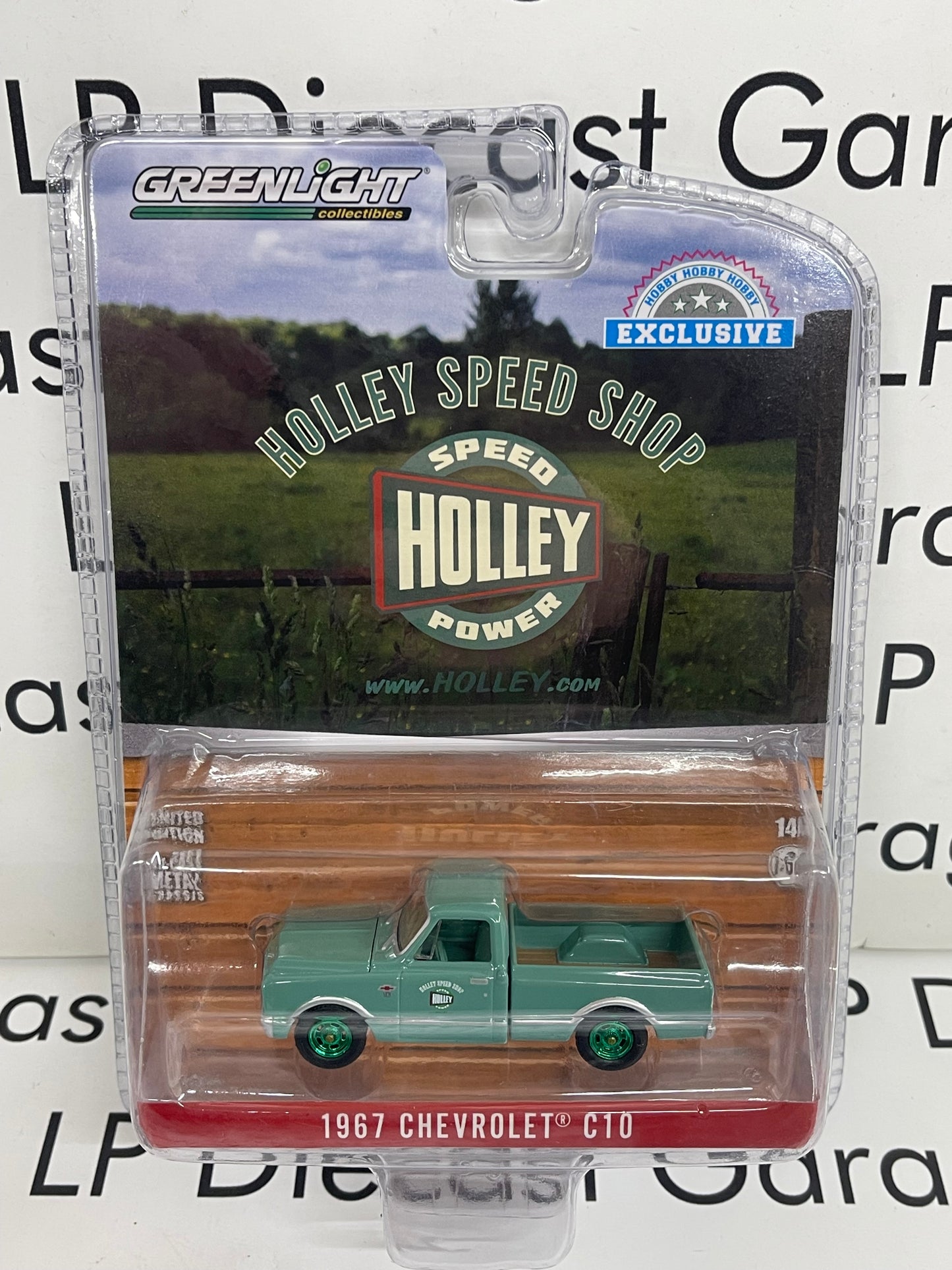 GREEN MACHINE CHASE GREENLIGHT 1967 Chevrolet C10 Holley Speed Shop 1:64 Diecast Hobby Exclusive