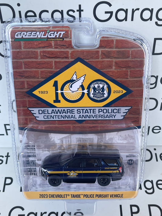 GREENLIGHT 2023 Chevrolet Tahoe Police Pursuit Vehicle Delaware State Anniversary Edition 1:64 Diecast