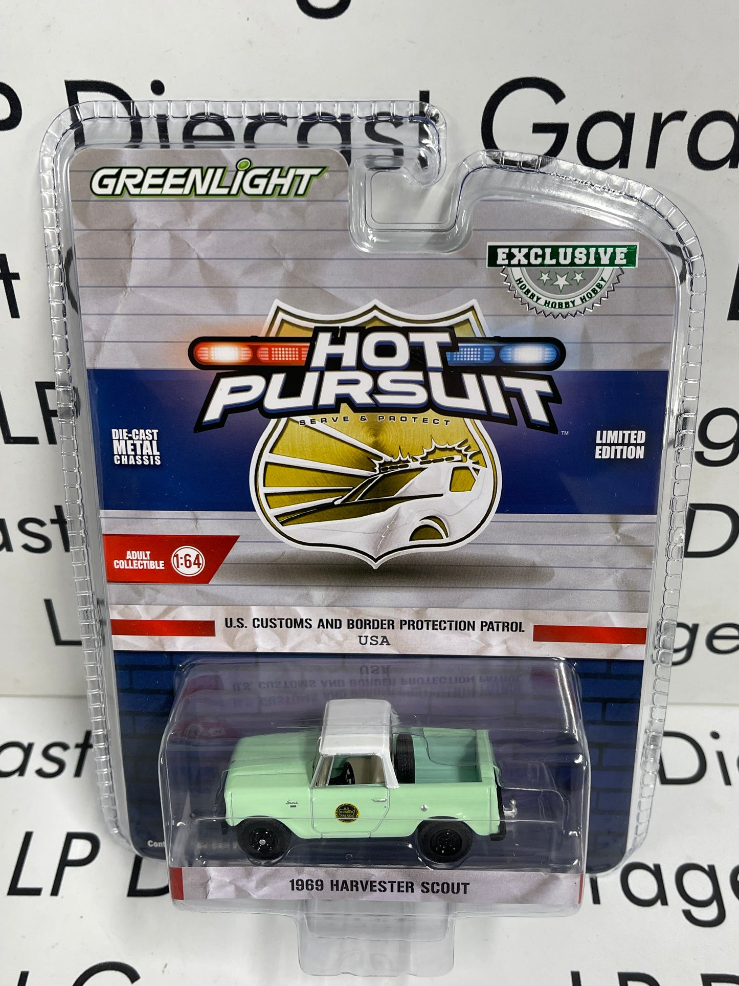 GREENLIGHT 1969 Harvester Scout Border Patrol 1:64 Diecast Hot Pursuit