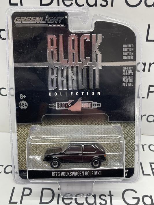 GREENLIGHT 1976 Volkswagen Golf MK1 Black Bandit Diecast