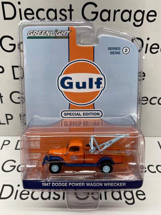 GREENLIGHT 1947 Dodge Power Wagon Wrecker Gulf Special Edition 1:64 Diecast