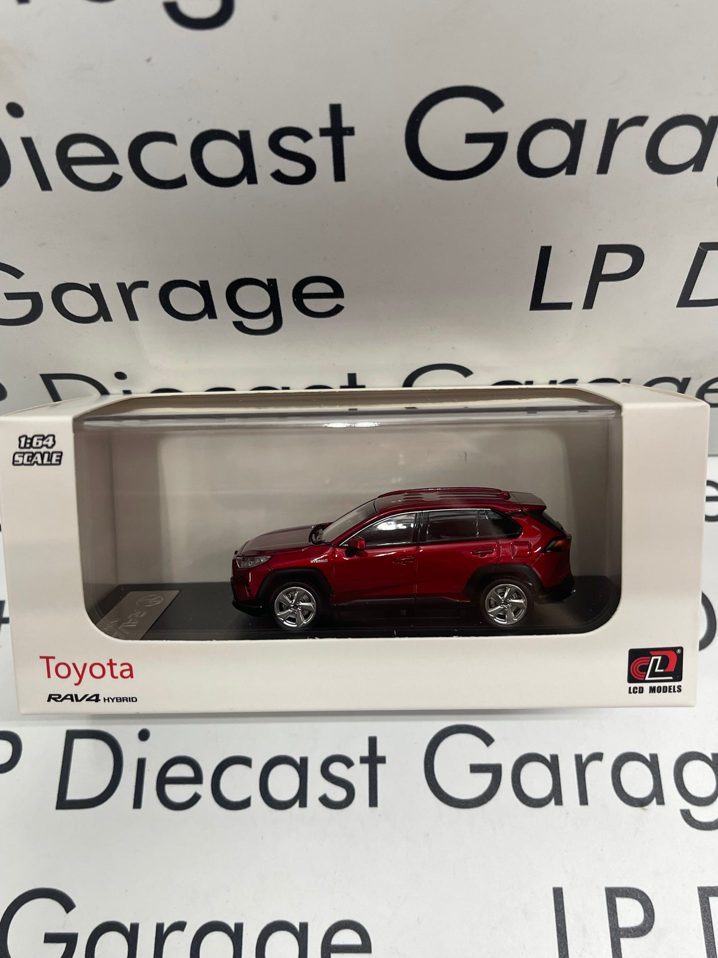 LCD MODELS 2023 Toyota RAV4 Hybrid Red Color 1:64 Diecast