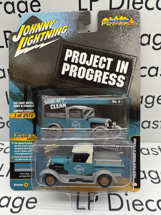 JOHNNY LIGHTNING 1929 Ford Model A Pick Up Blue Primer Project in Progress Street Freaks 1:64 Diecast