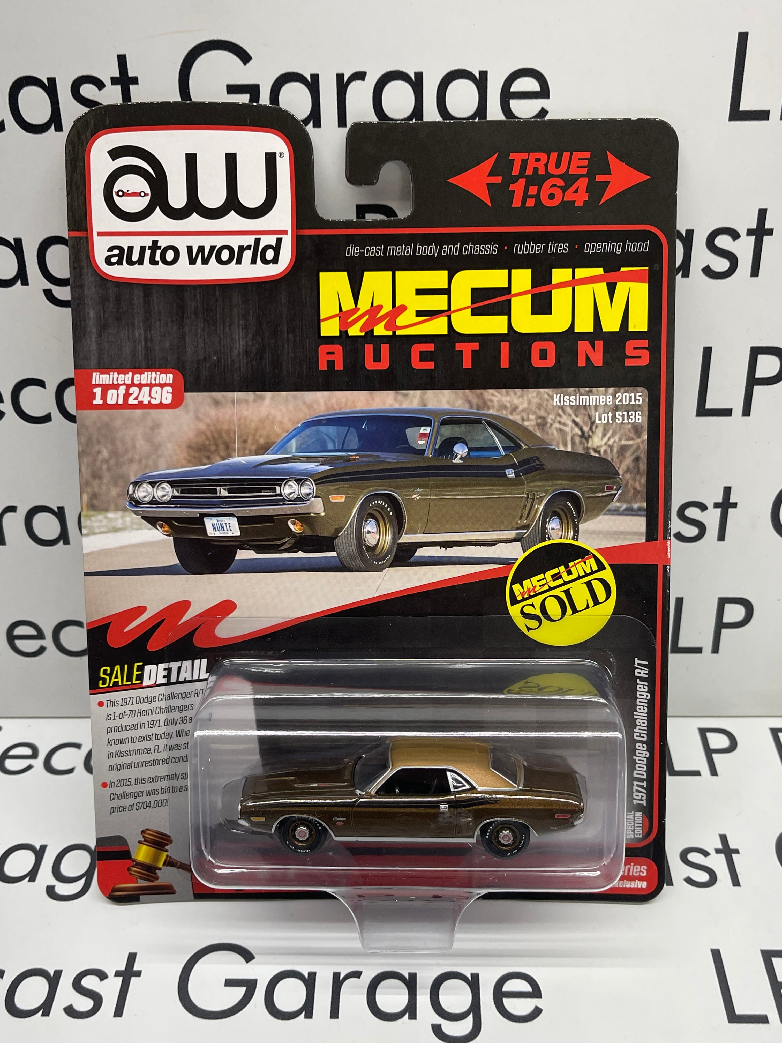 AUTO WORLD 1971 Dodge Challenger R/T Dark Gold Metallic Mecum Auctions ...