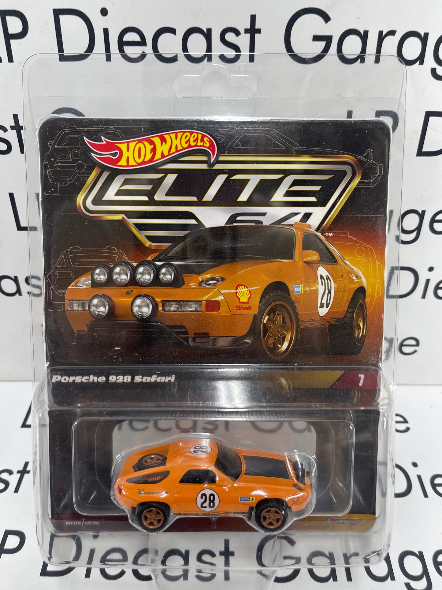 HOT WHEELS Porsche 928 Safari Orange #28 Elite 64 1:64 Diecast