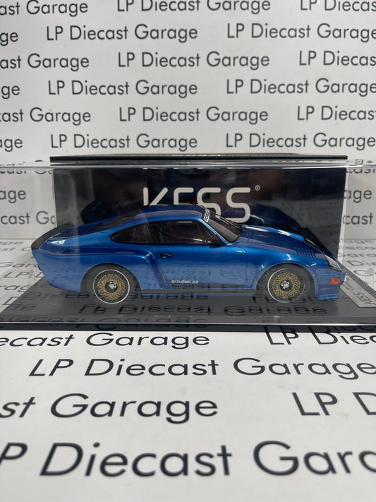 KESS Models 1983 Porsche 911 (930) Bi-Turbo 3.3 Blue Metallic 1:18 Scale Resin Model