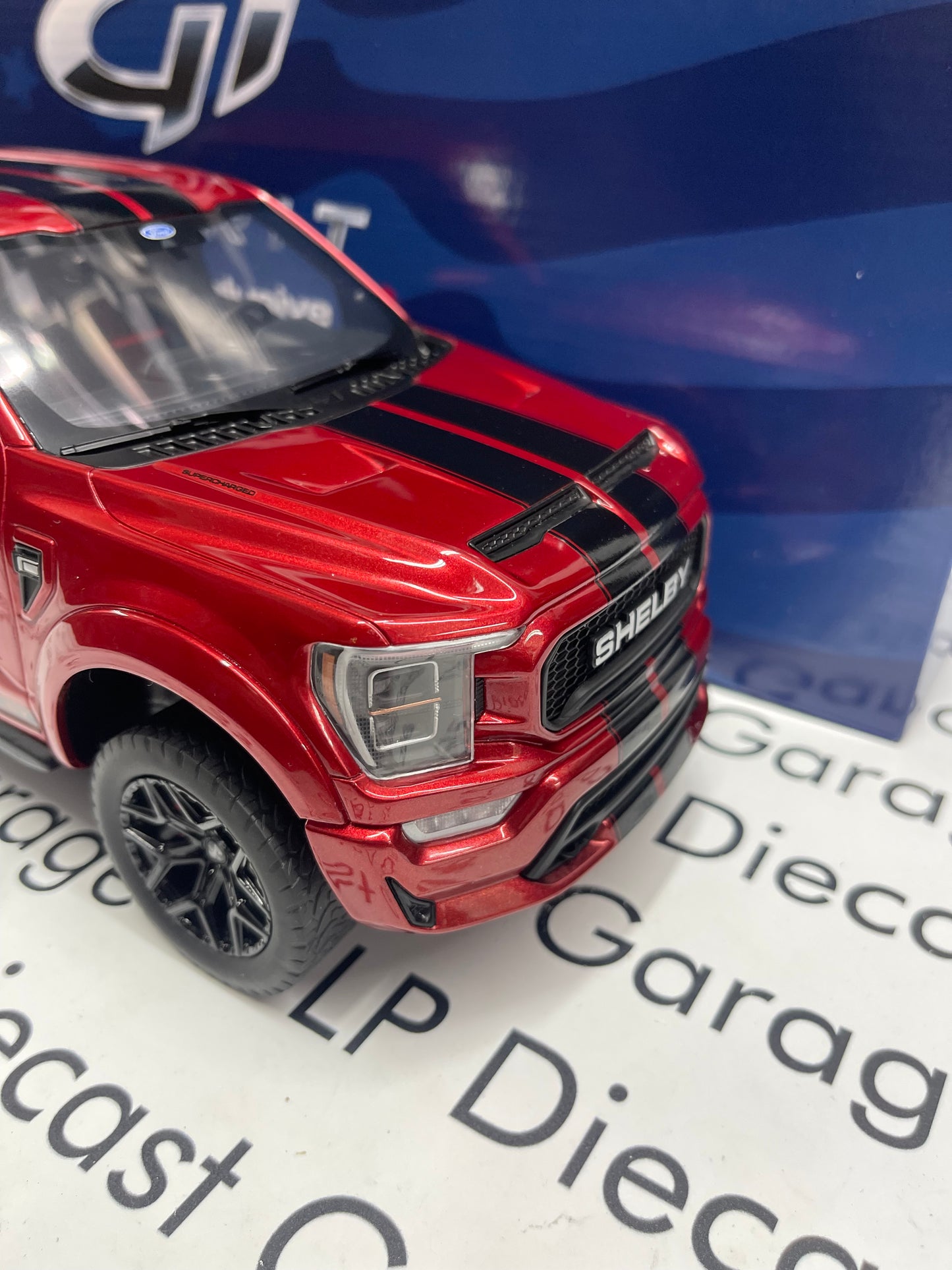 GT SPIRIT 2022 Ford F-150 Shelby Truck Red with Black Stripes US061 1:18 Resin NOT Diecast