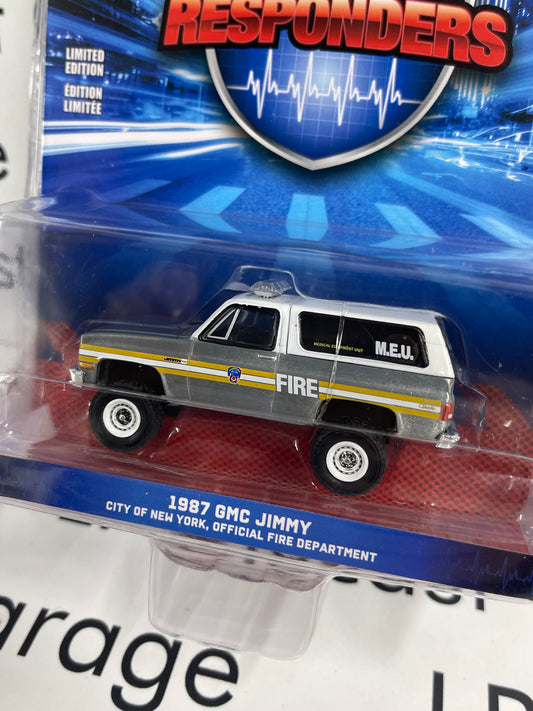 RAW CHASE GREENLIGHT 1987 GMC Jimmy FDNY Fire Dept 1:64 Diecast First Responders