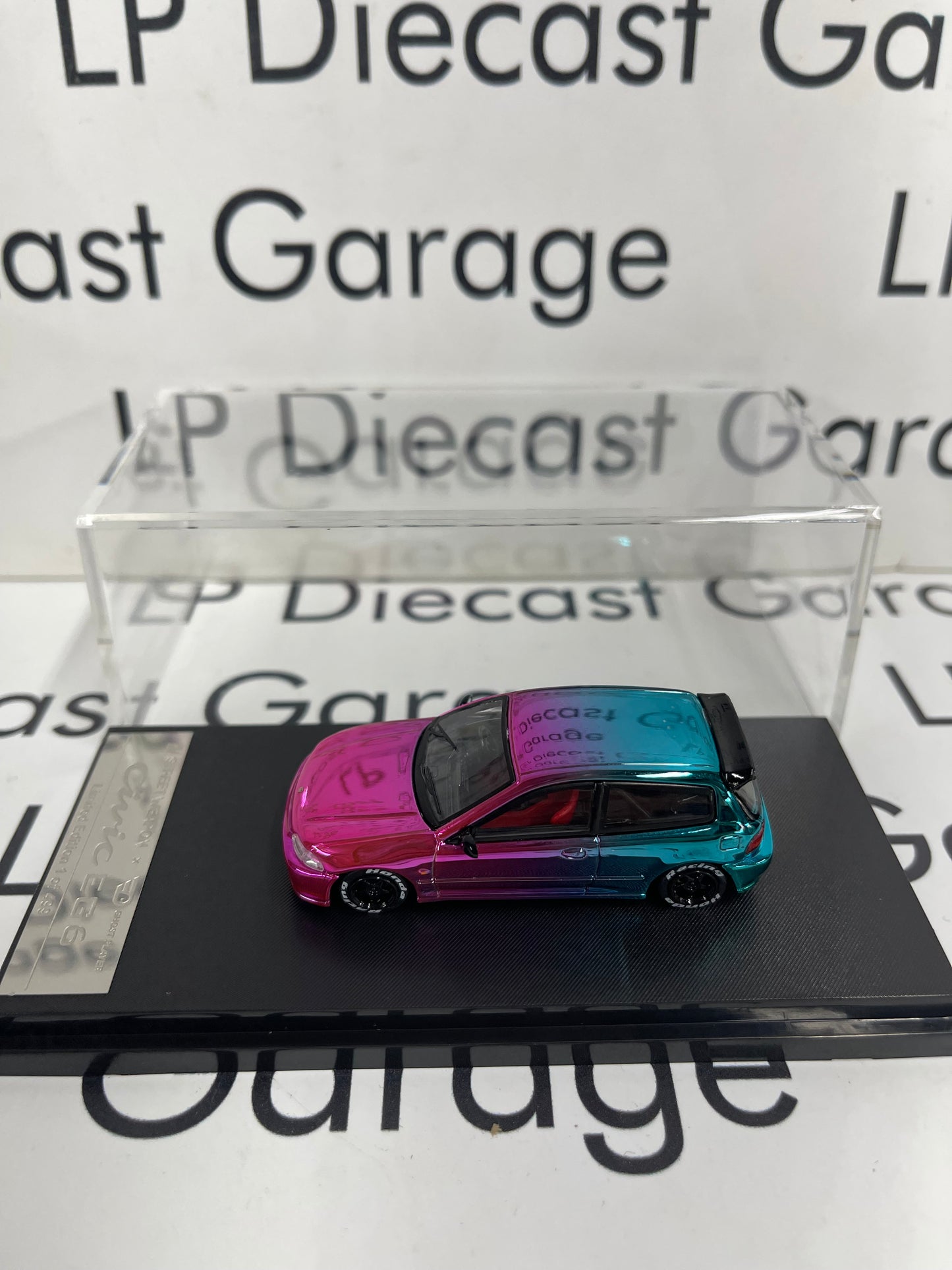 STREET WEAPON Honda Civic EG6 Pink/Blue Metallic 1:64 Diecast Ghost Player