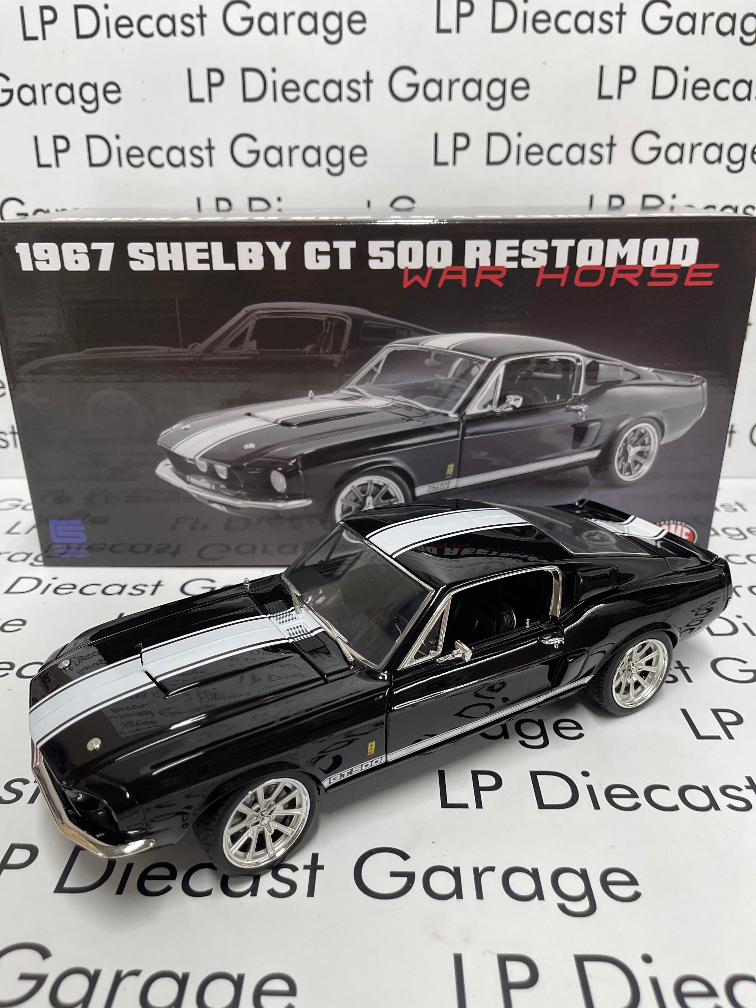 ACME 1967 Ford Mustang Shelby GT500 Restomod War Horse Black 1:18 Diec ...