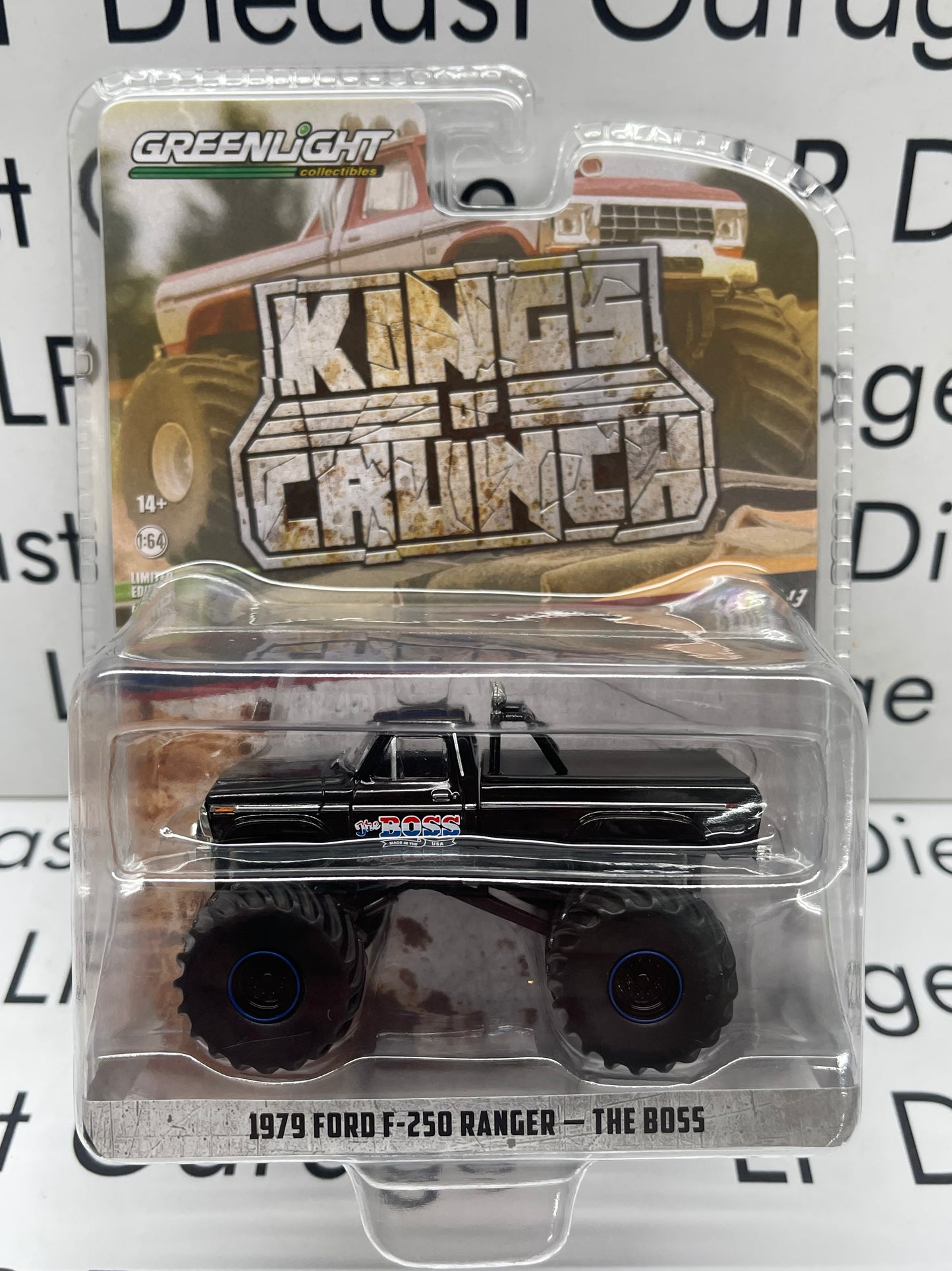 GREENLIGHT King of Crunch Monster Truck 1979 Ford F-250 Ranger The Boss 1:64 Diecast