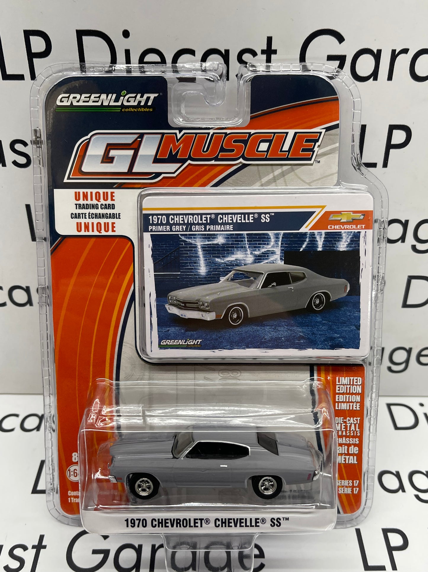 GREENLIGHT 1970 Chevrolet Chevelle SS Primer Grey GL Muscle 1:64 Diecast