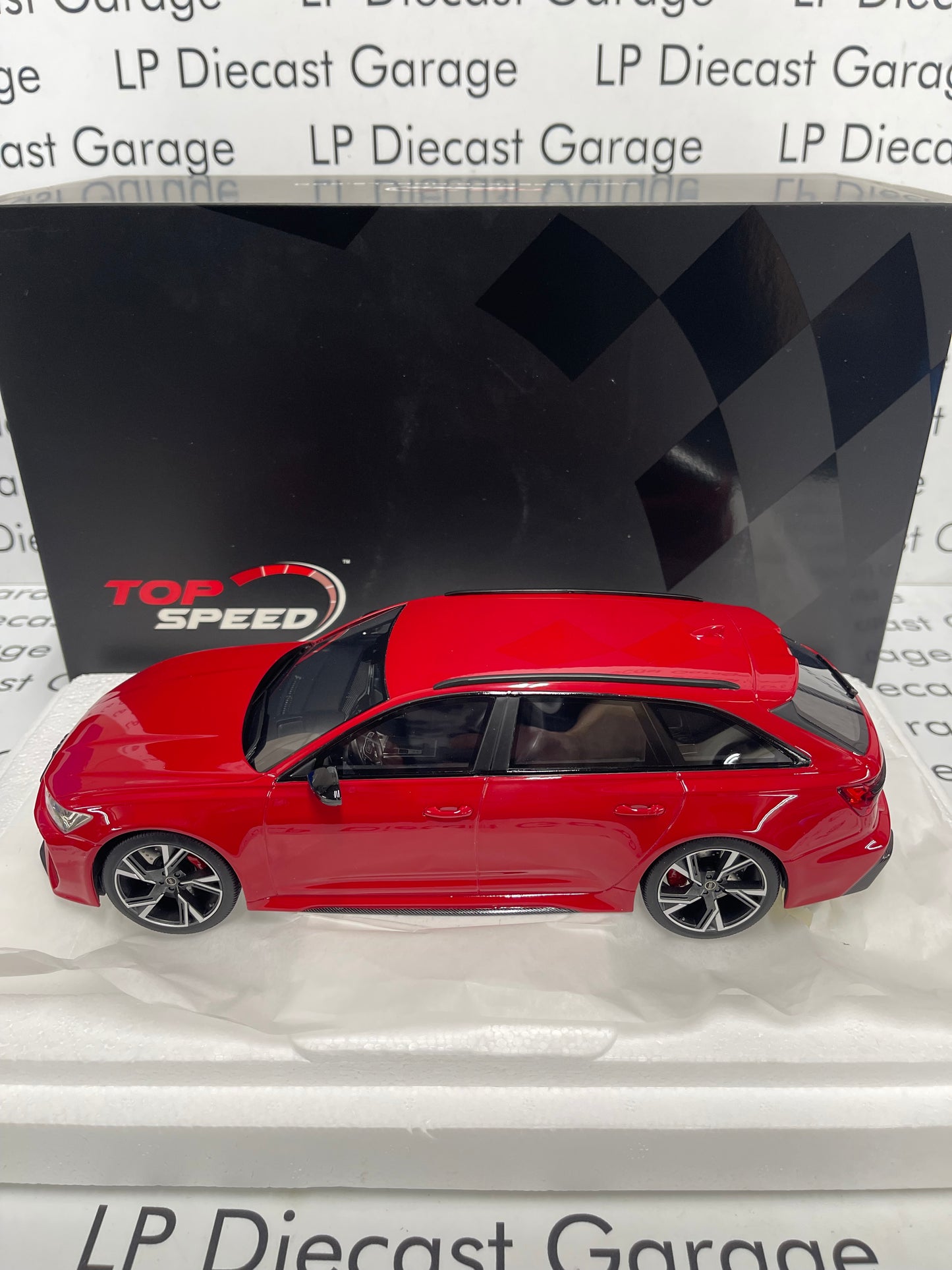 TOP SPEED Audi RS 6 Avant Carbon Black Tango Red 1:18 Resin NOT Diecast