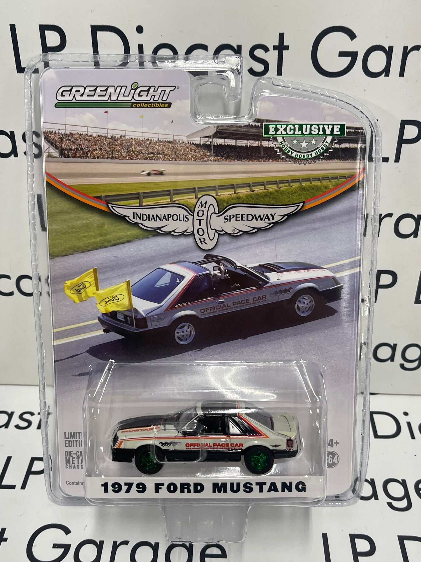 GREENLIGHT *GREEN MACHINE* 1979 Ford Mustang Official Pace Car Indianapolis Speedway 1:64 Diecast