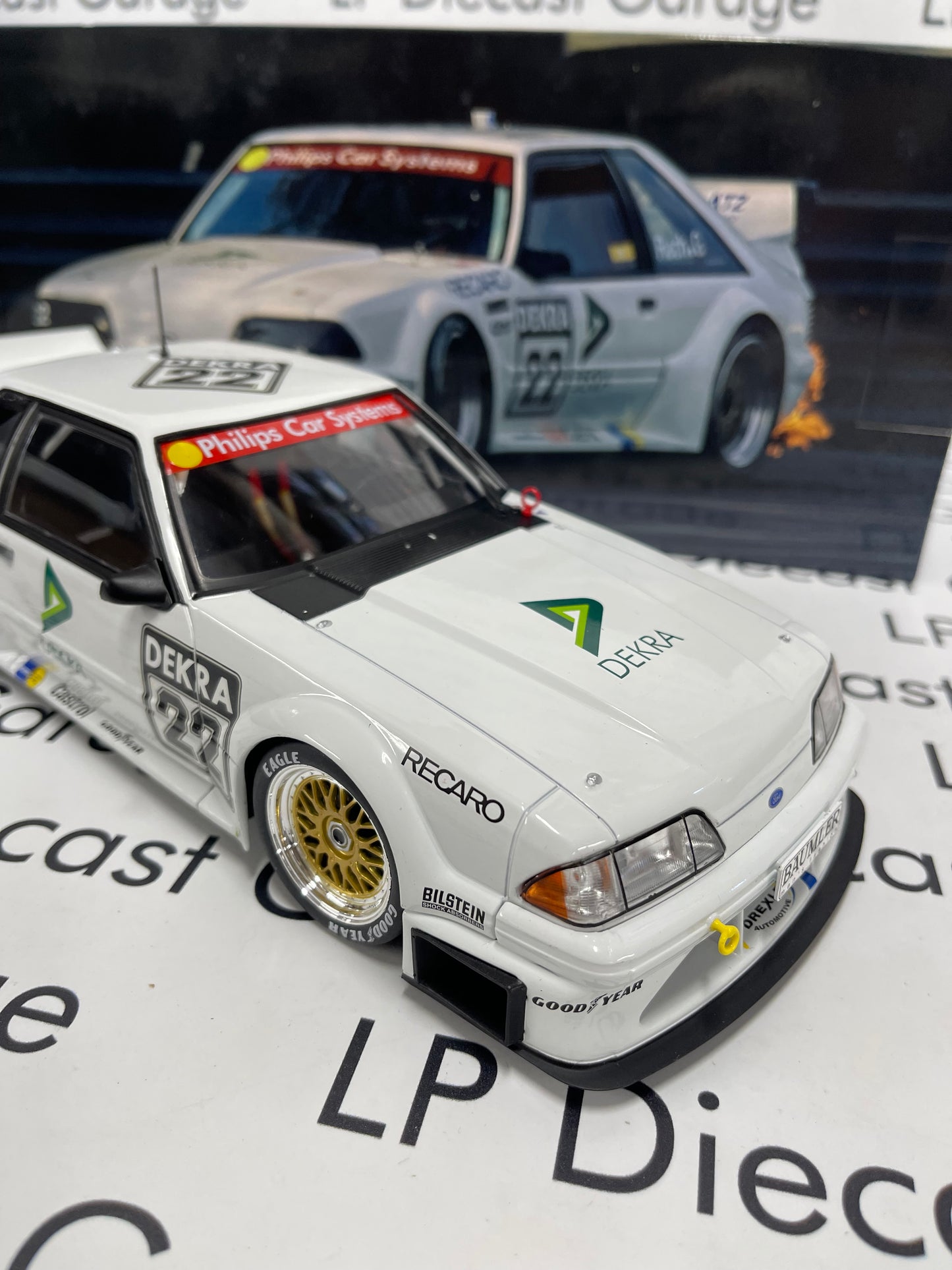 WERK 83 1992 Ford Mustang 5.0 #22 DTM Season 1994 Gerd Ruch White 1:18 Diecast