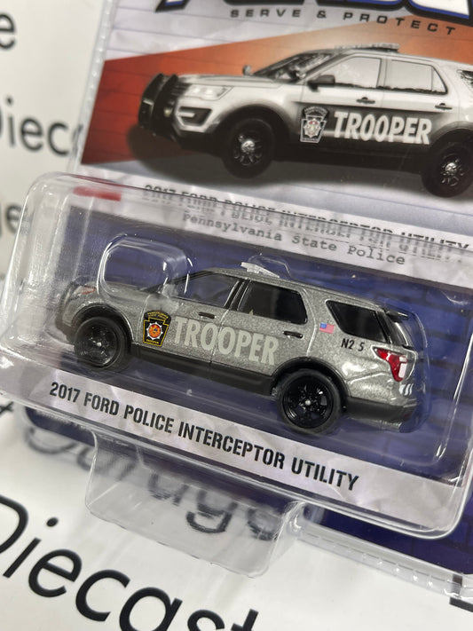 GREENLIGHT 2017 Ford Explorer Utility Police PA Trooper 1:64 Diecast PSP Exclusive