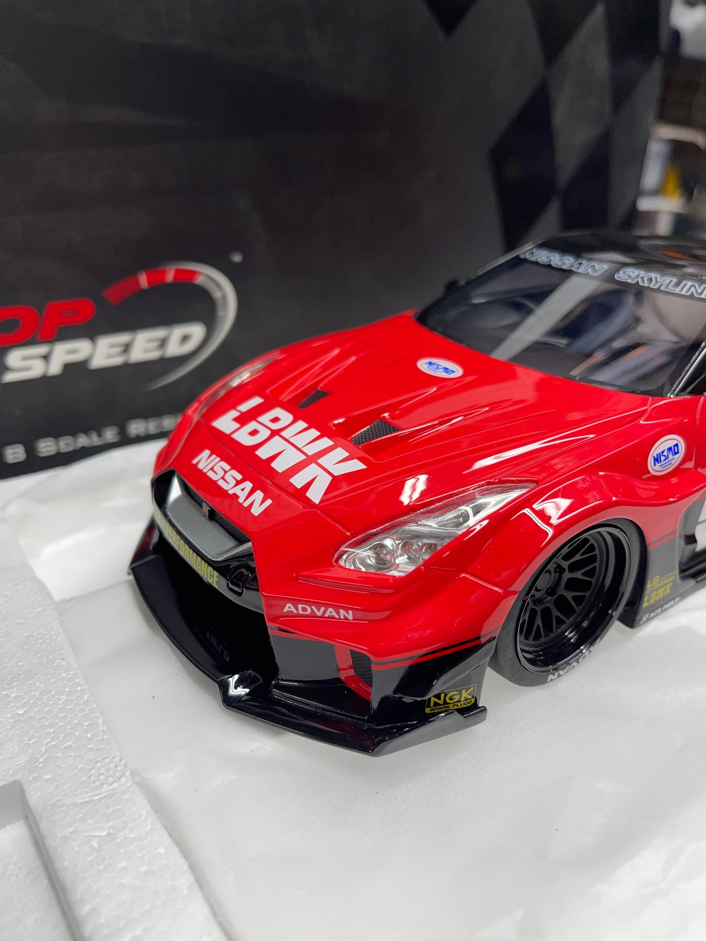 TOP SPEED Nissan 35GT-RR LB Silhouette WORKS GT Ver 1 1:18 Resin NOT Diecast