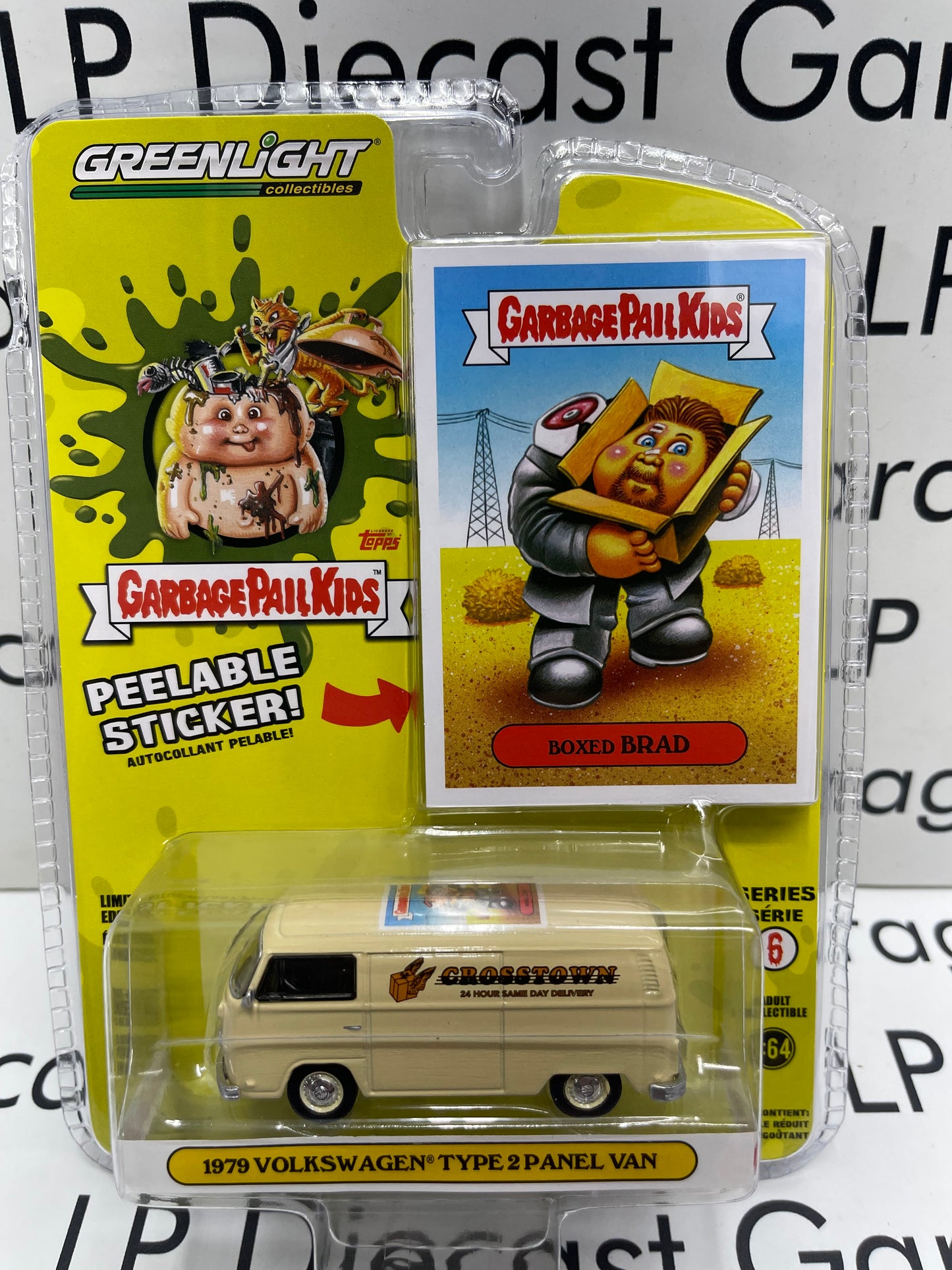 GREENLIGHT Garbage Pail Kids 1979 Volkswagen Type 2 Panel Van Boxed Brad 1:64 Diecast