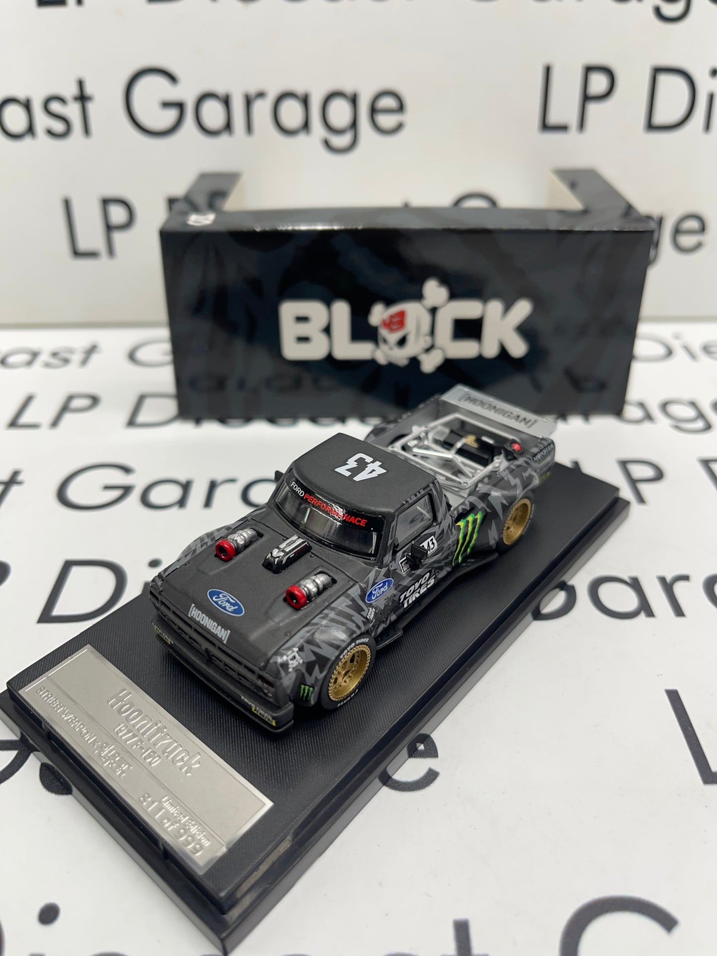 STREET WARRIOR 1977 Ford F-150 Hoonitruck Black Ken Block Monster Energy 1:64 Diecast