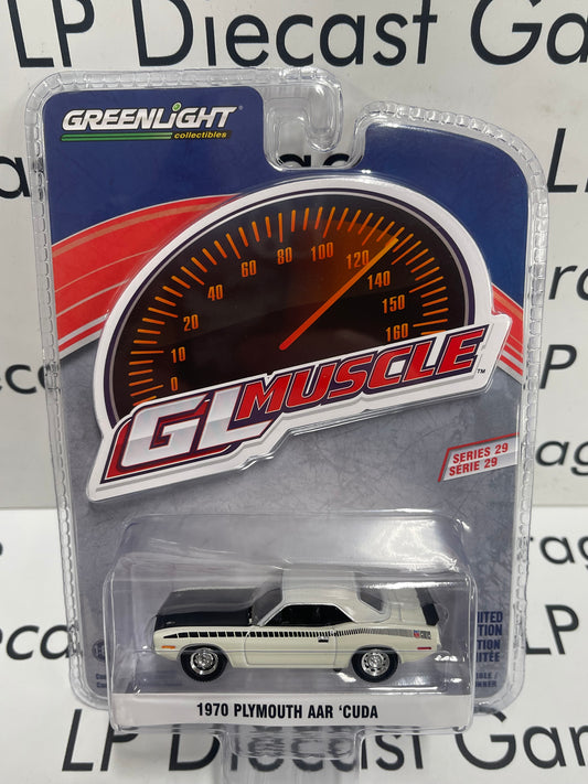 GREENLIGHT 1970 Plymouth AAR Cuda White 1:64 Diecast GL Muscle