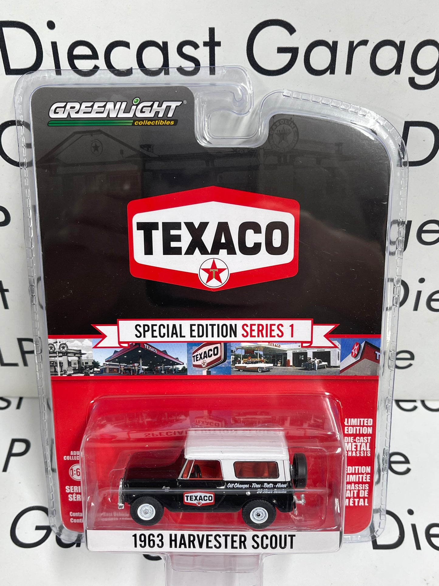 GREENLIGHT 1963 Harvester Scout Texaco 1:64 Diecast