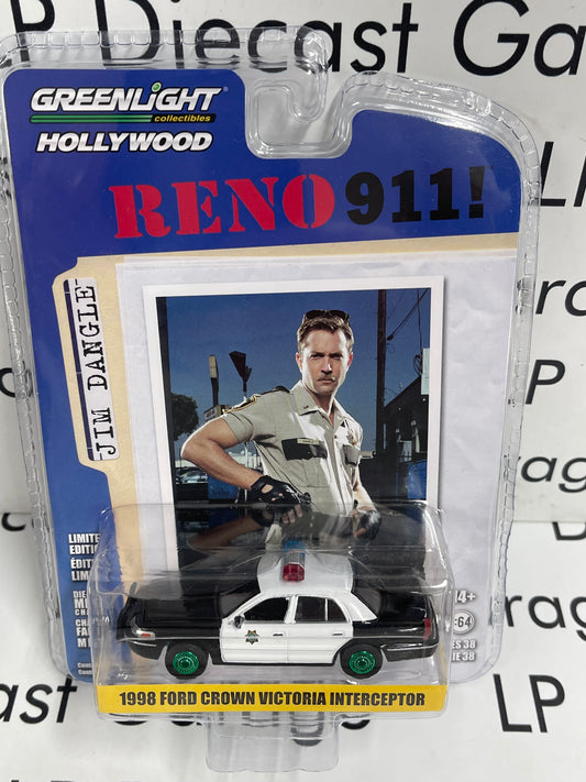 GREEN MACHINE CHASE GREENLIGHT 1998 Ford Crown Vic Reno 911 1:64 Diecast Hollywood