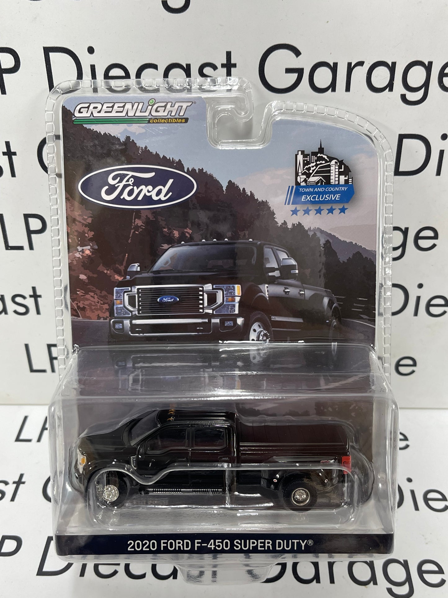 GREENLIGHT 2020 Ford F-450 Platinum Super Duty Pickup Truck BLACK T&C Exclusive 1:64 Diecast