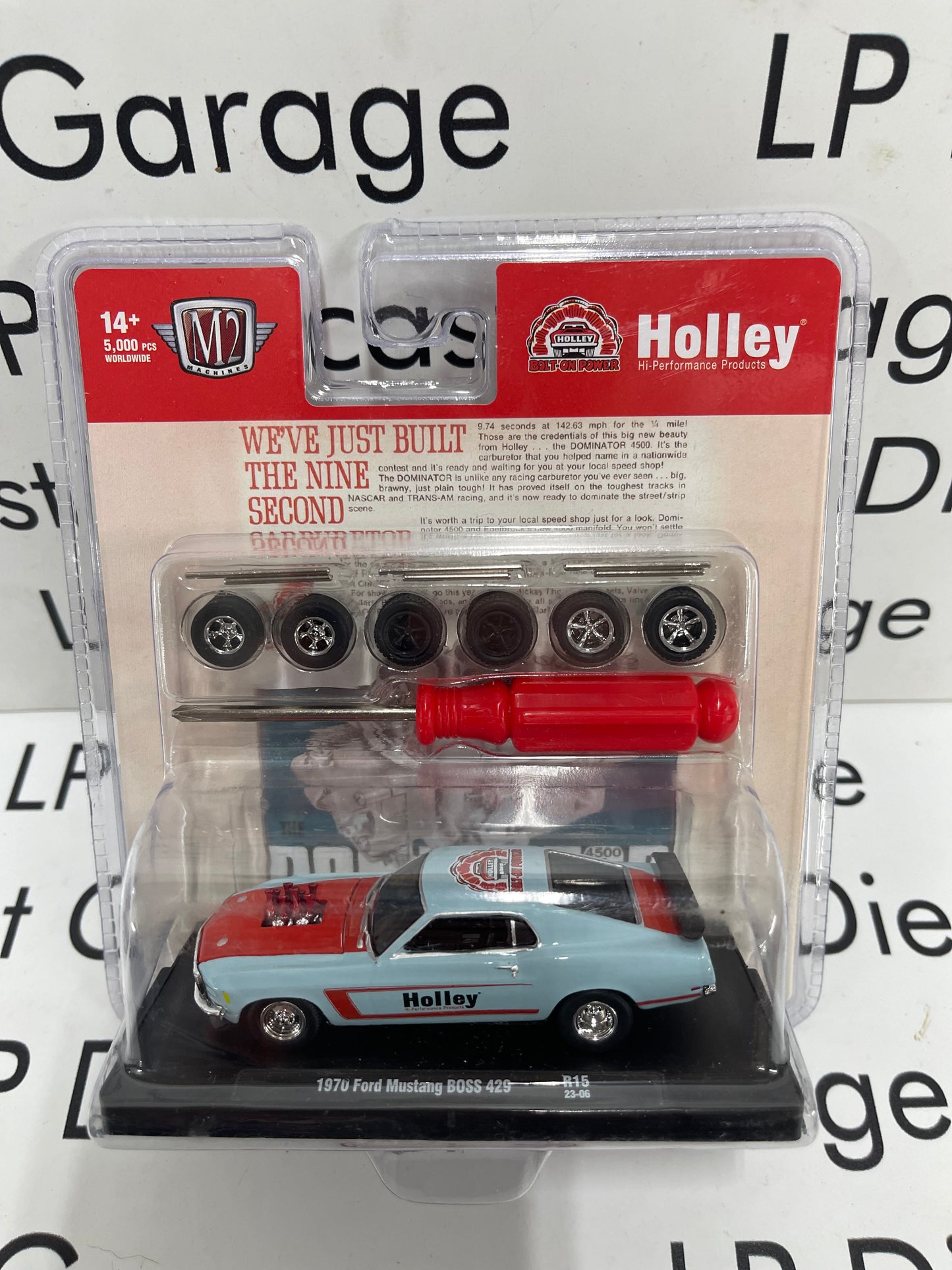 M2 Machines Holley 1970 Ford Mustang BOSS 429 Kit with Extra Wheels 1:64 Diecast