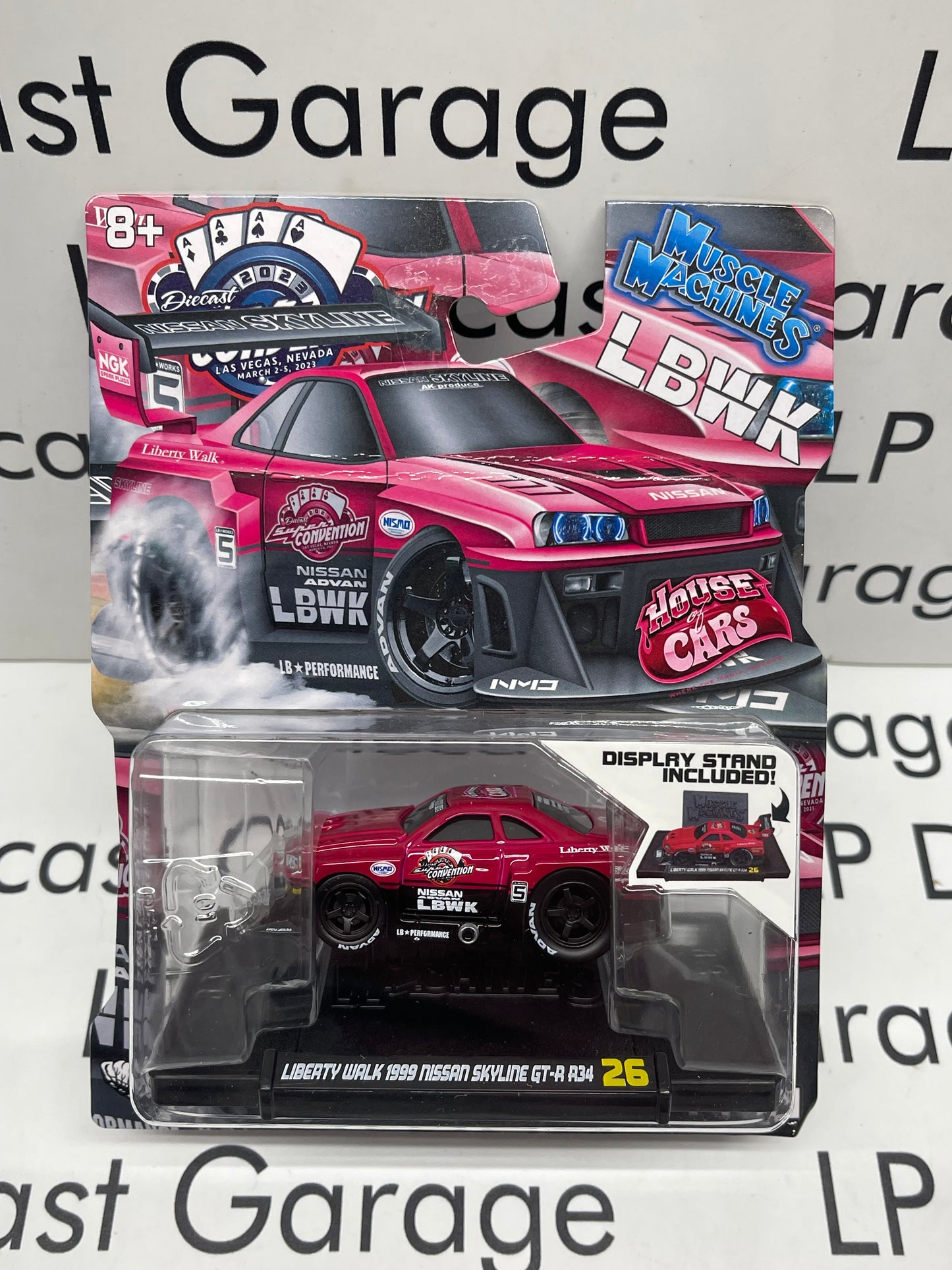 MAISTO 1999 Nissan Skyline GT-R R34 Liberty Walk Muscle Machines 2023 Diecast Super Convention 1:64 Diecast