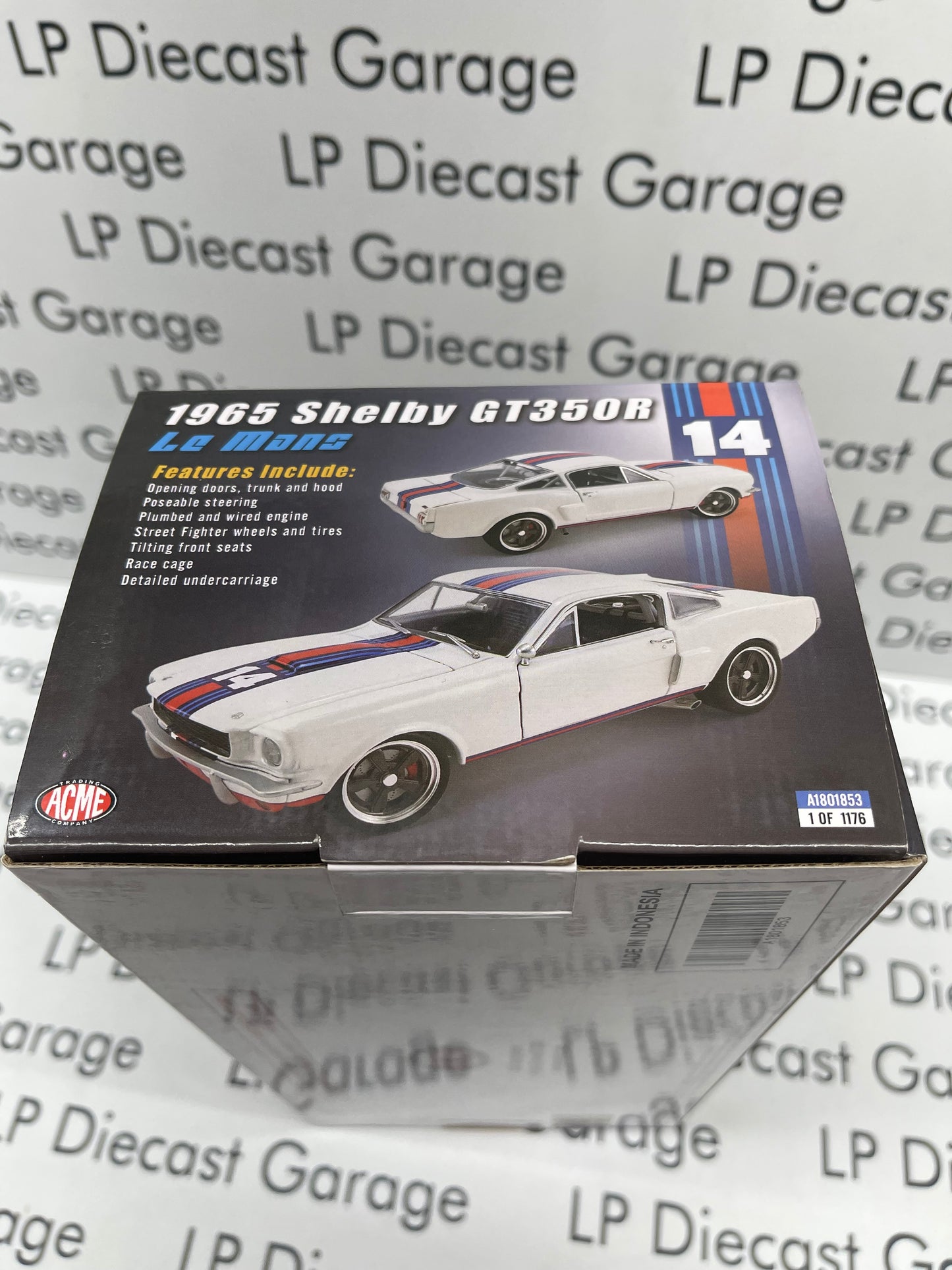 ACME 1965 Ford Mustang Shelby GT350R Le Mans A1801853 1:18 Diecast