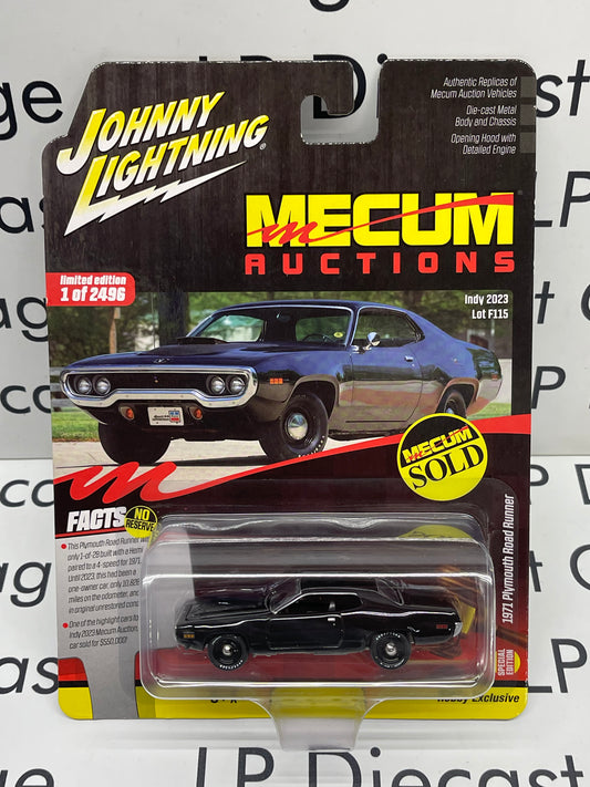 JOHNNY LIGHTNING 1971 Plymouth Road Runner Black Mecum Auctions 1:64 Diecast