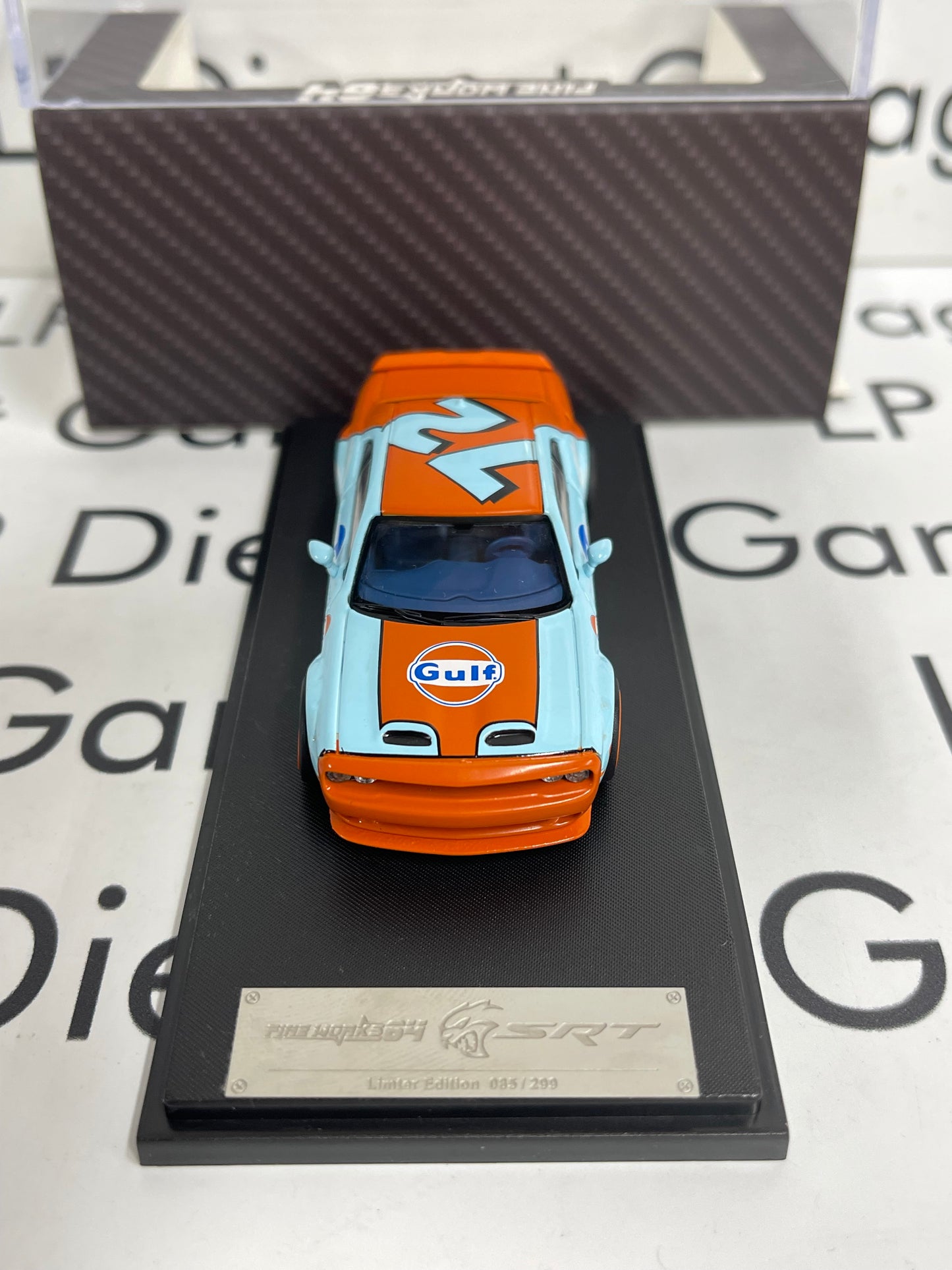 FINE WORKS 64 2020 Dodge Challenger SRT Gulf #72 1:64 Diecast