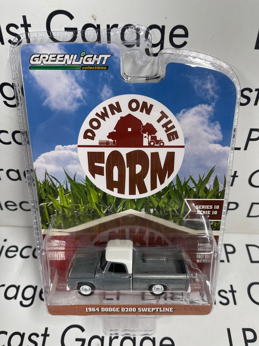 RAW CHASE GREENLIGHT 1964 Dodge D200 Green 1:64 Diecast Down on the Farm Truck