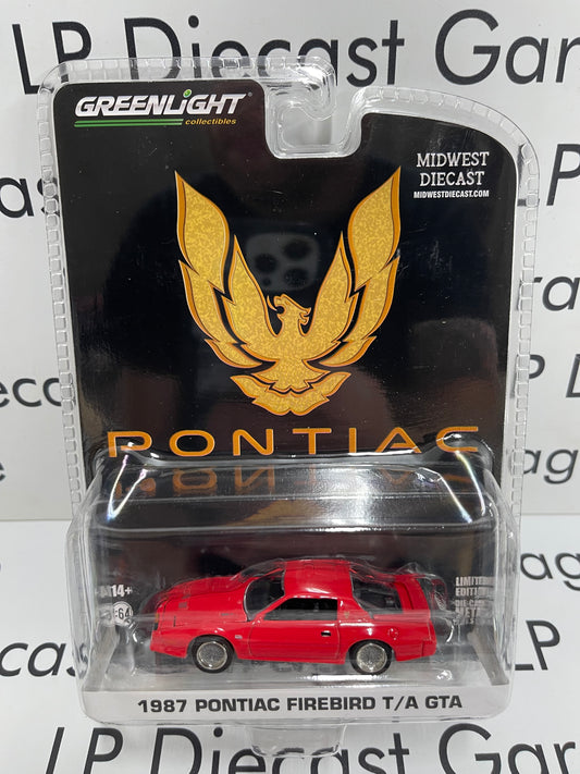 GREENLIGHT 1987 Pontiac Firebird T/A GTA RED Midwest Exclusive 1:64 Diecast