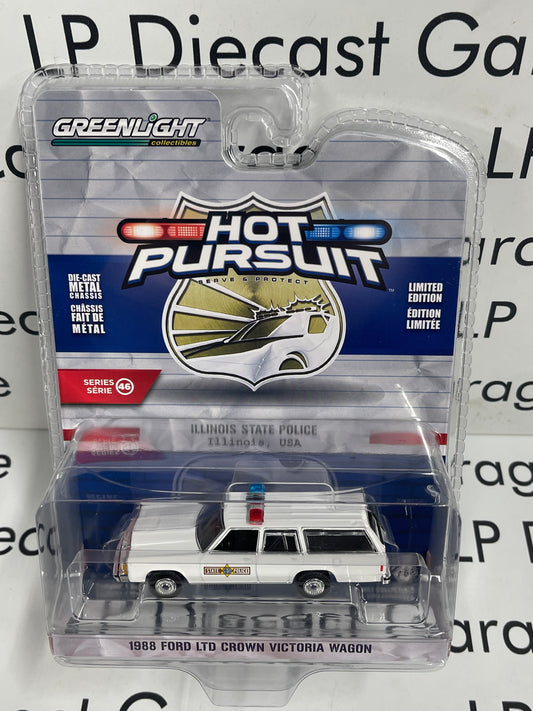 GREENLIGHT 1988 Ford LTD Wagon Illinois Police 1:64 Diecast Hot Pursuit