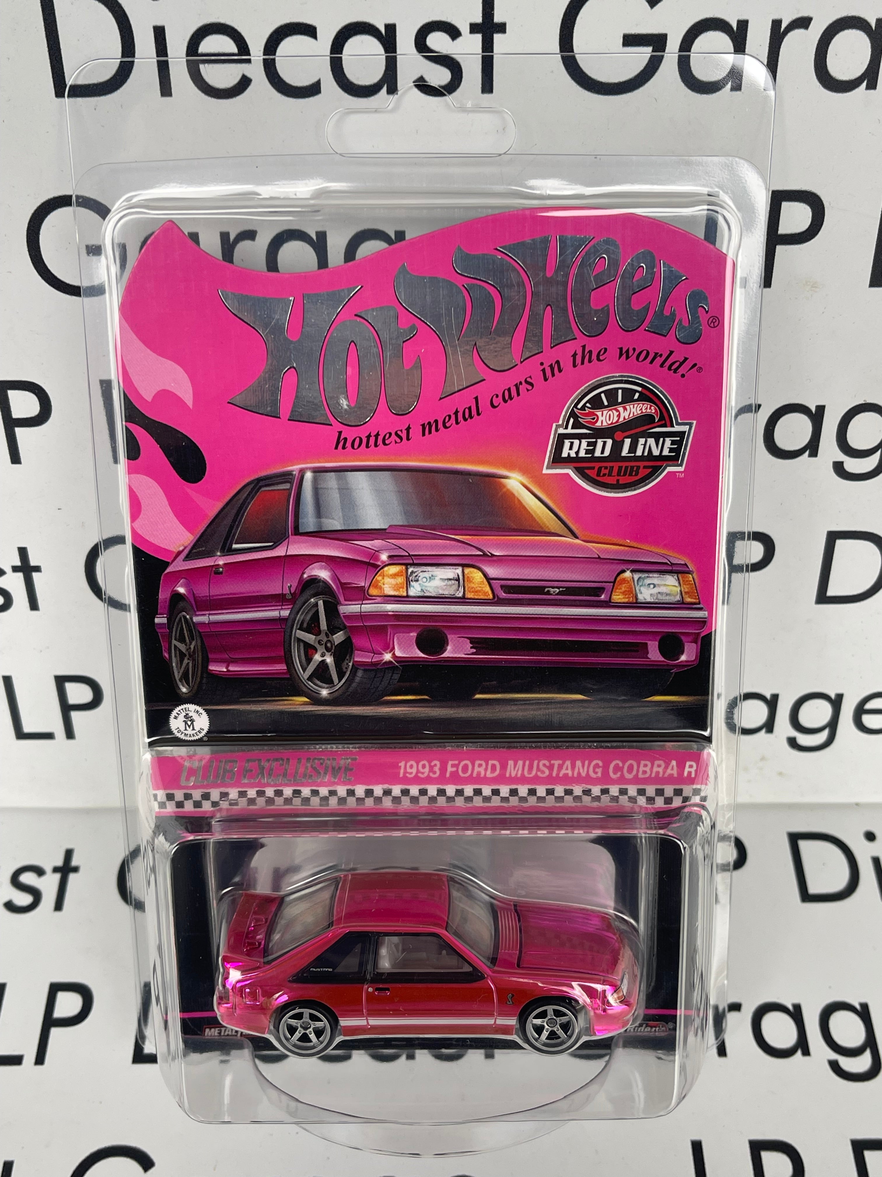 HOT WHEELS 1993 Ford Mustang Cobra R RLC Club Car Pink Party 1:64