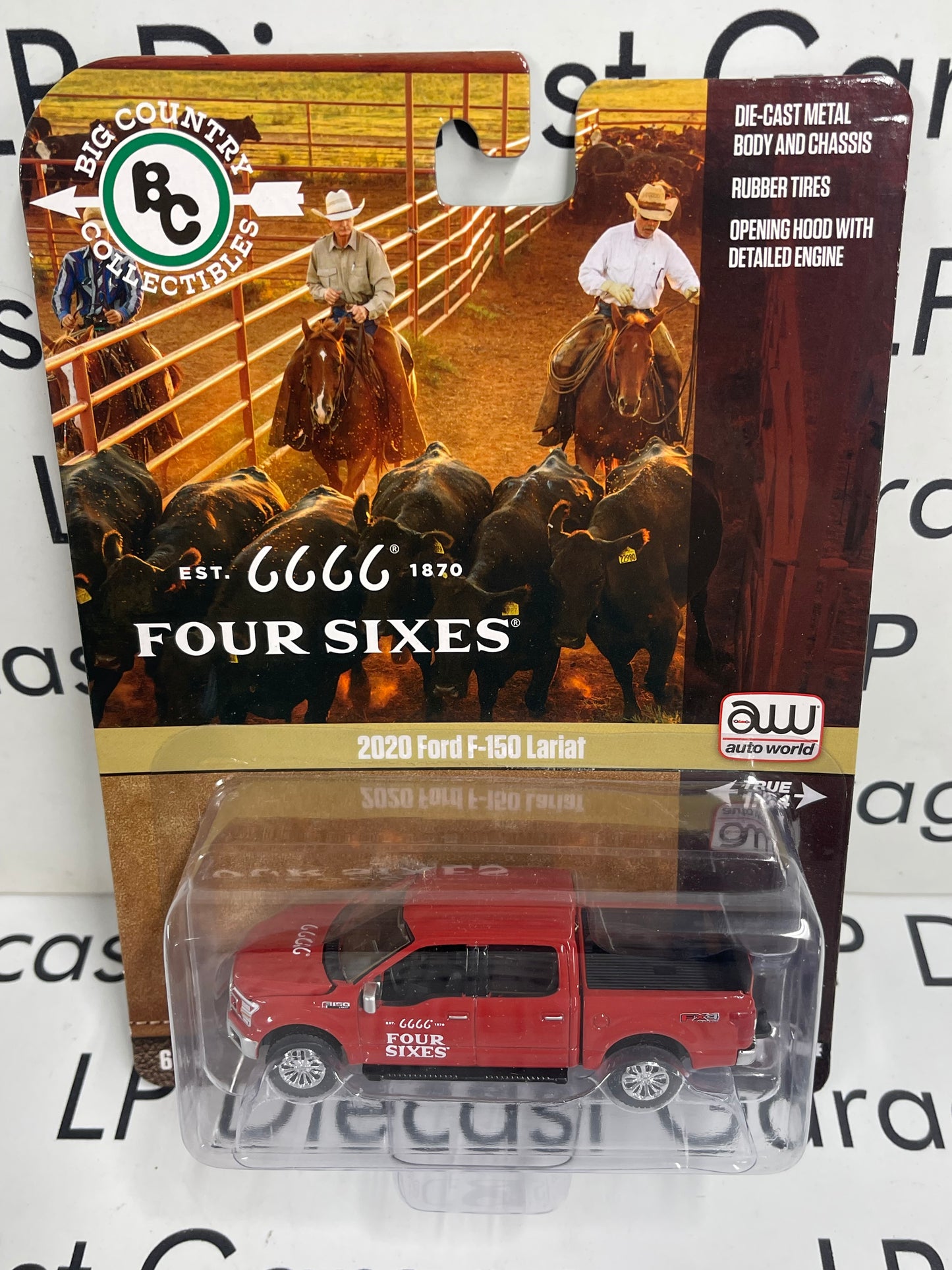 AUTO WORLD 2020 Ford F-150 Lariat 6666 Four Sixes 1:64 Diecast Big Country Collectibles