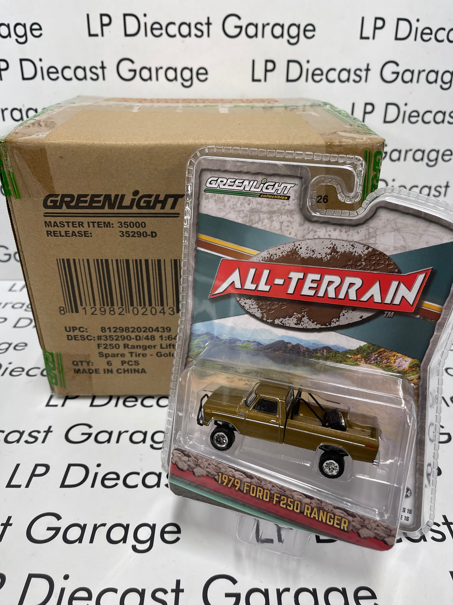 GREENLIGHT 1979 Ford F250 Ranger Gold All Terrain 1:64 Diecast CASE OF 12