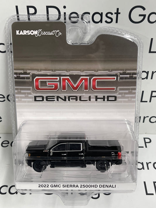 GREENLIGHT 2022 GMC Sierra 2500HD Denali Black 1:64 Diecast Karson Exclusive