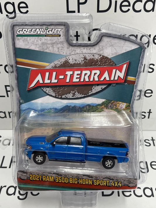 GREENLIGHT 2021 Ram 3500 Big Horn Sport Blue "All Terrain" Truck 1:64 Diecast